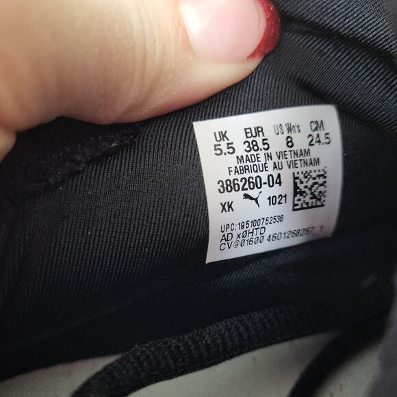 Puma Womens Electron 2.0 386260-04 Black Lace Up Low Top Running Shoes Size 8‎ - Picture 8 of 8